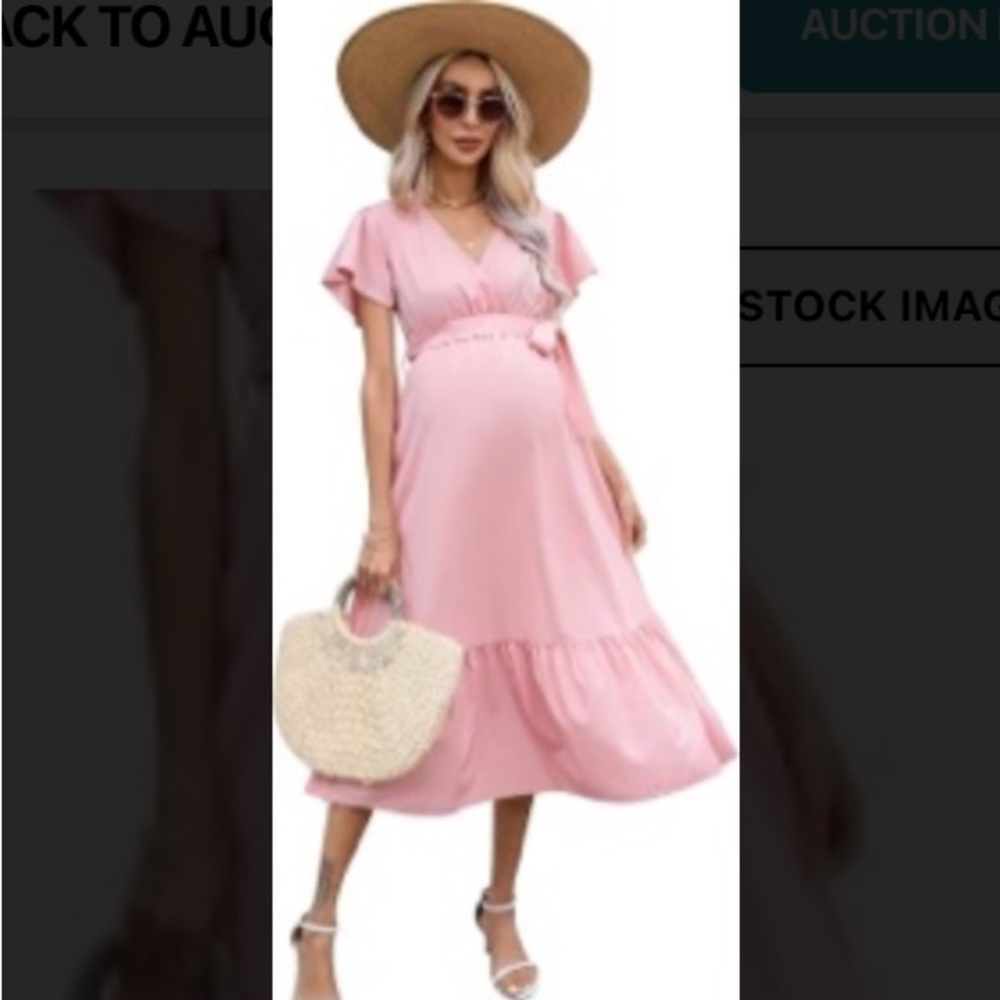 FUNJULY Women's Casual, large pink dress in box 29